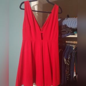 Lulus take the plunge skater dress med/lg